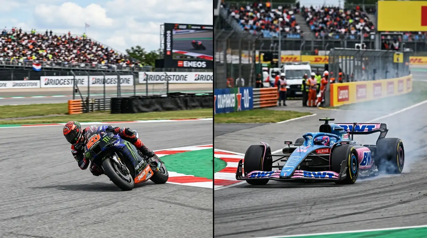 Сравнение между подиум залога в MotoGP и Формула 1